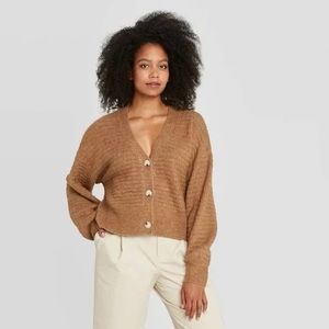 PROLOGUE Caramel Button Front Cardigan